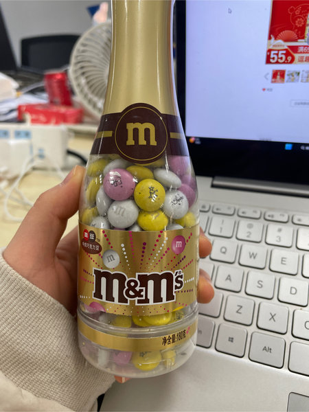 MMs 瓶身标金(M&M's香槟瓶180g1*12)