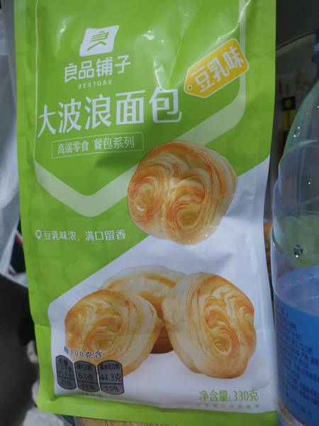 良品铺子 大波浪面包(<em>豆乳</em>味)<em>330</em>g