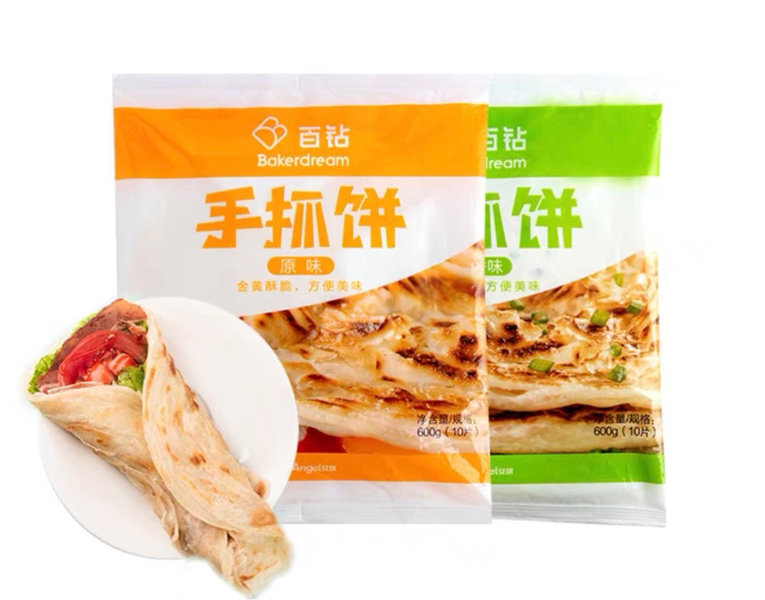 百钻 手抓饼(原味)600g/袋