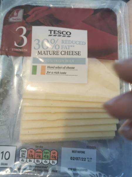 Tesco 30％reducedfatmaturecheese