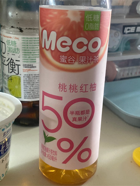 香飘飘 Meco<em>桃</em><em>桃</em>红柚果汁<em>茶饮</em>料450ml(瓶装果汁茶)