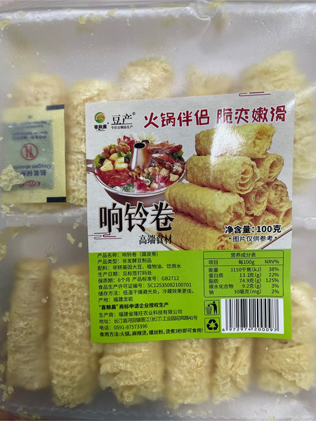 豆产 响铃<em>卷</em><em>100g</em>