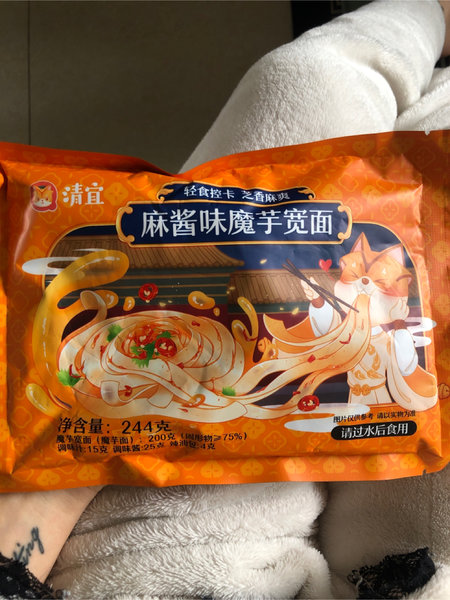 清宜 麻酱味魔芋宽面