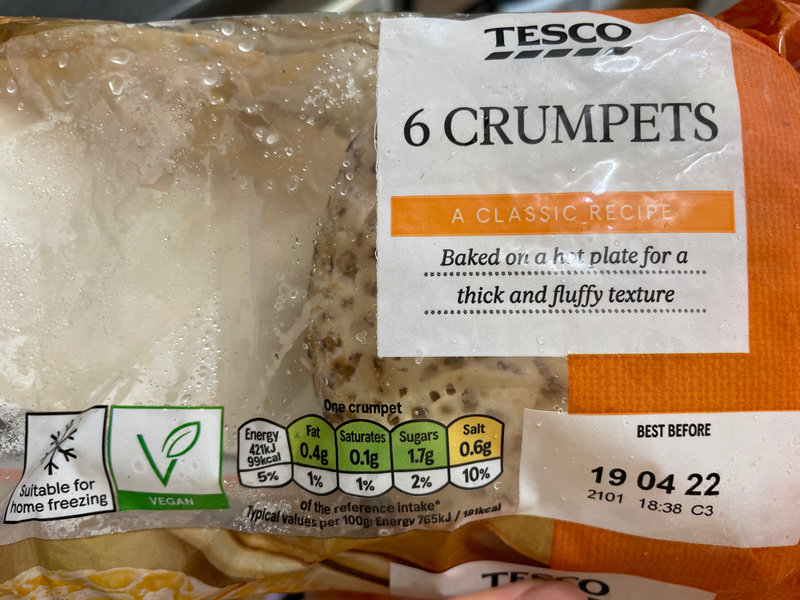 Tesco crumpet