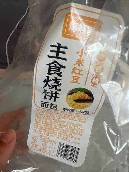 焙烤客 主食烧饼小米红豆面包420克