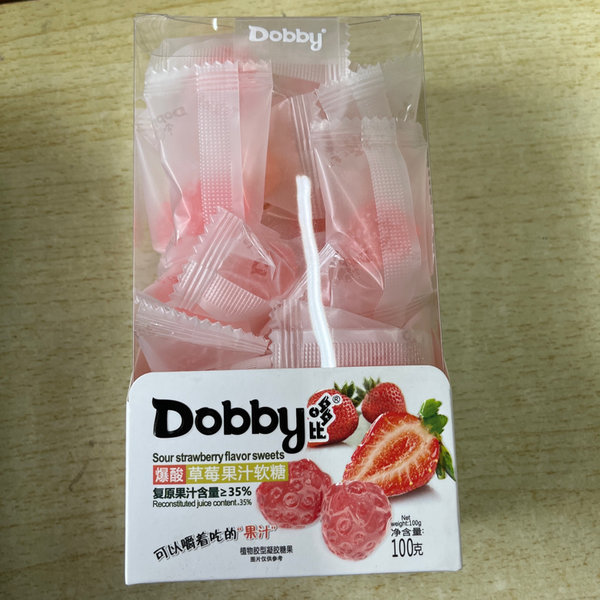 Dobby 爆酸草莓果汁软糖 草莓软糖