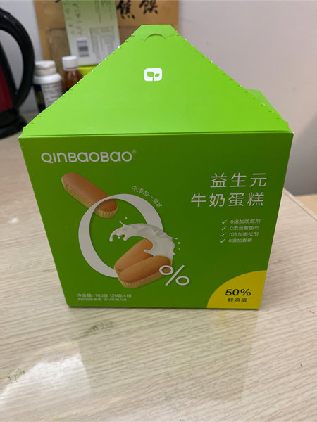 Qinbaobao 益生元牛奶蛋糕 160g/盒