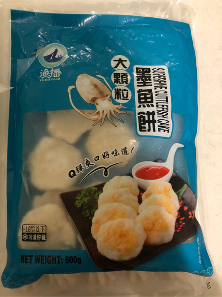 渔播 大颗粒墨鱼饼