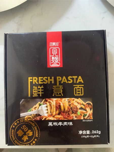 凤凰街 鲜意面黑椒牛肉味262g