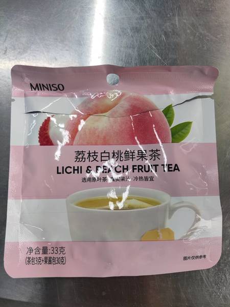 Miniso 荔枝白桃鲜果茶