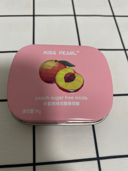 KISS  PEARL 水蜜桃味无糖薄荷糖14g