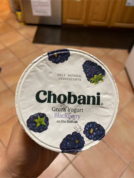 Chobani Greekyogurtblackberry