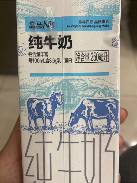 盒马NB 纯牛奶 250ml