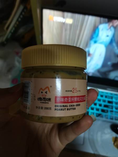 唯可咪 原味奇亚籽颗粒花生酱200g