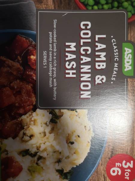 ASDA LambandColcannonMash