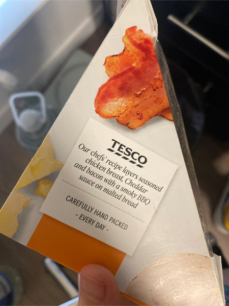 Tesco BBQChickenbaconandcheese