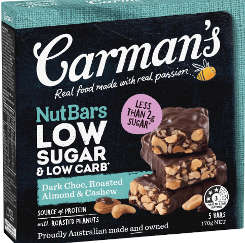 Carmans lowsugar&carbnutbars