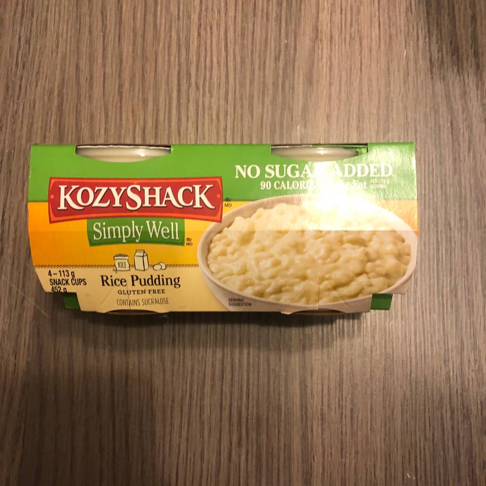 Kozyshack Rice Pudding No sugar