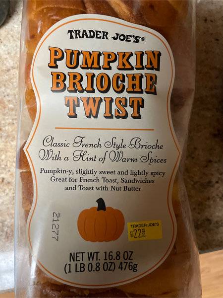 Trader Joe’s Pumpkin Brioche Twist