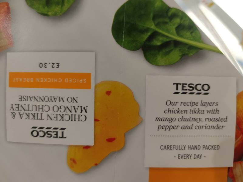 Tesco Chickentikkaandmangochutneynomayonnaise