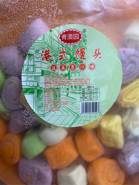 青澳园 港式馒头蔬菜豆沙味