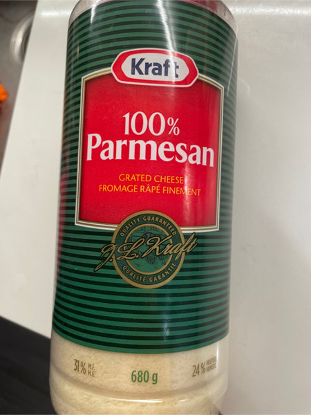 kraft 100%Parmesangratedcheese