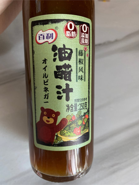 百利 (0脂肪0蔗糖)油醋汁(藤椒风味)