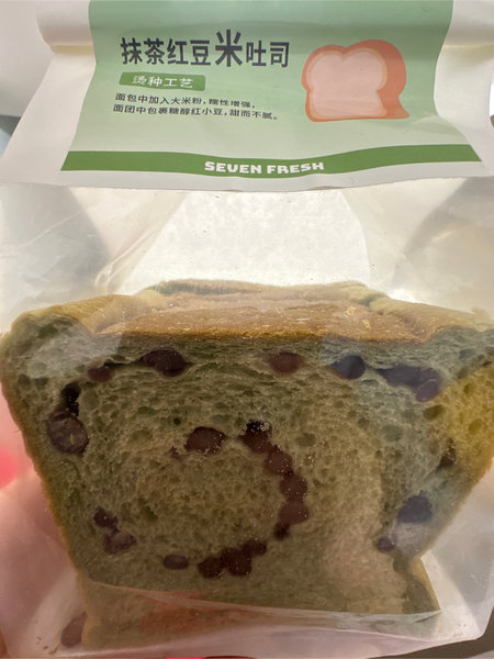 七鲜超市 抹茶红豆米吐司面包