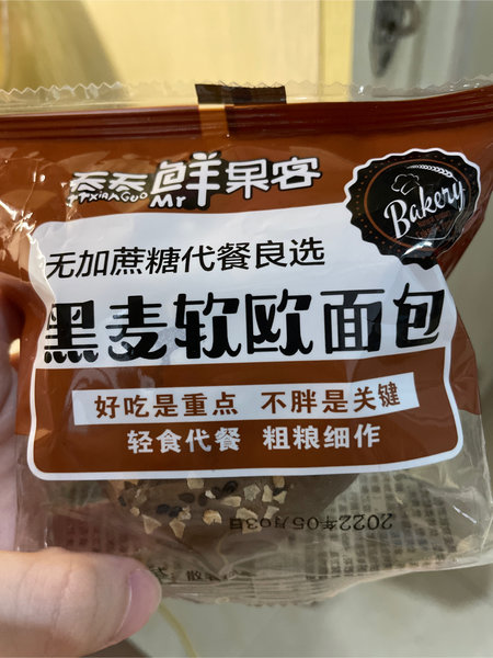 天天鲜果客 黑麦软欧面包