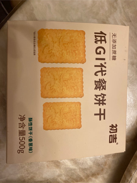 初吉 低GI代餐饼干(香葱味)500g