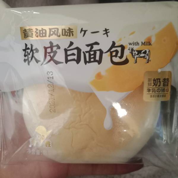 奇胜 奶皮白面包(黄油风味)