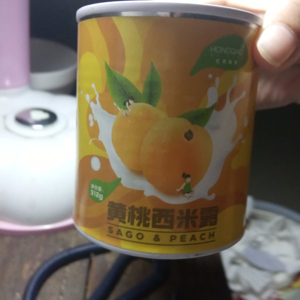 虹桥味泉 黄桃西米露罐头312g酸奶味