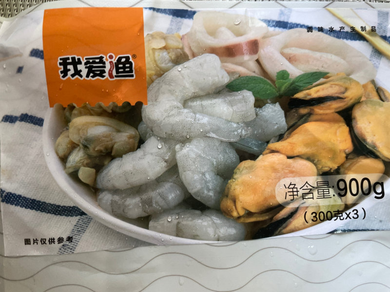 我爱渔 海鲜组合什锦 900g