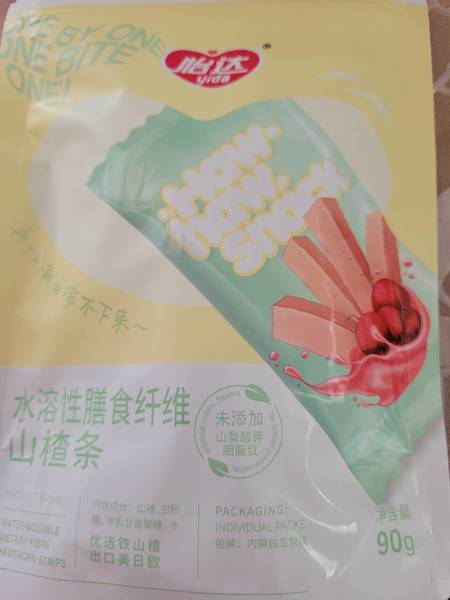 怡达 水溶性<em>膳食</em>纤维山楂<em>条</em>102g