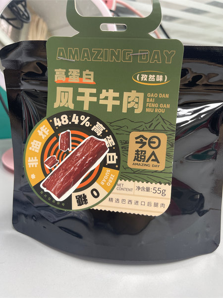 Amazing day <em>高<em>蛋白</em></em><em>风干</em><em>牛肉</em>【孜然味】