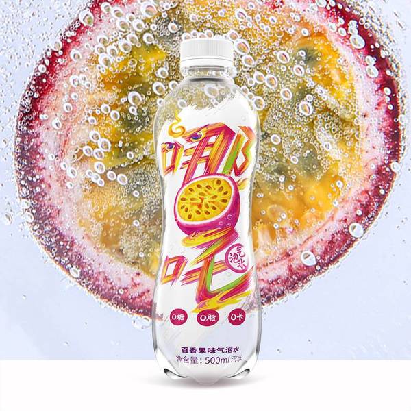 哪吒 百香果味气泡水 500ml