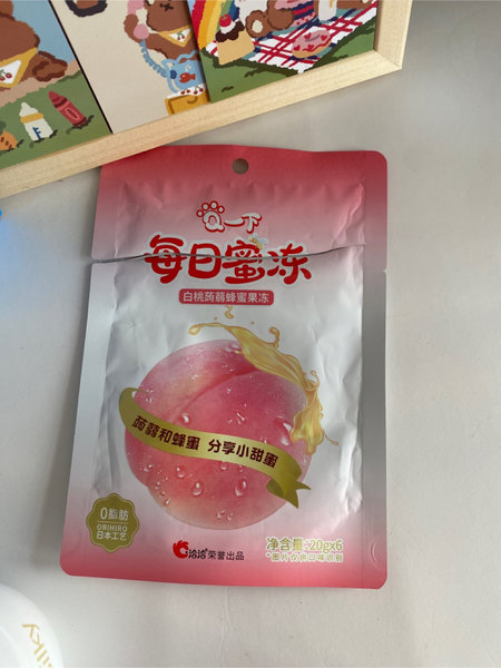 Q一下 每日蜜冻白桃蒟蒻蜂蜜果冻120g