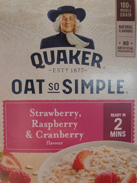 QUAKER OATSoSimpleStaw<em>berry</em>Rasp<em>berry</em>Cran<em>berry</em>