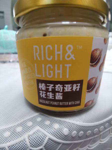 <em>Rich</em><em>Light</em> <em>RICH</em>&<em>amp</em>;<em>LIGHT</em>榛子奇亚籽<em>花<em>生酱</em></em>128g