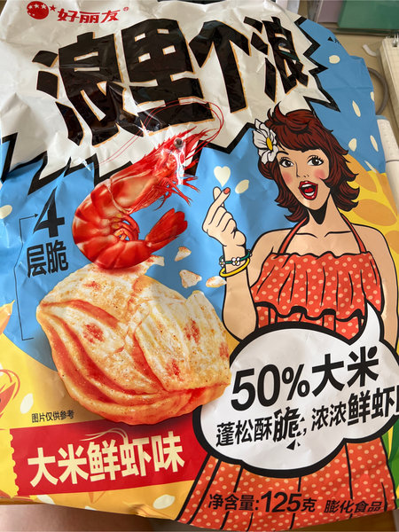 好丽友 浪里个浪大米鲜虾味