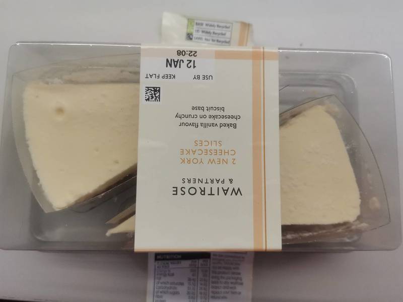 Waitrose NewYorkCheesecakeoncrunchybiscuitbase