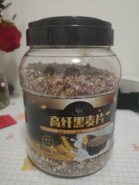 麦粒美 黑麦片1100g罐装