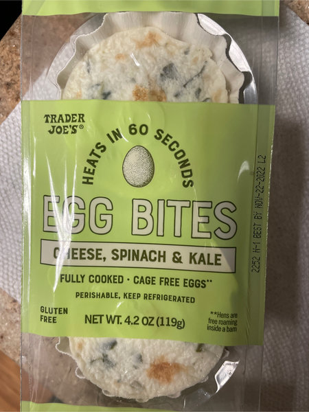 Trader Joe’s Eggbitescheesespinachandkale