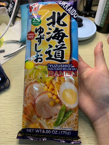 五木 北海道柚子盐味速食挂面