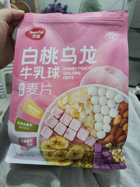 天优 白桃乌龙牛乳球水果麦片