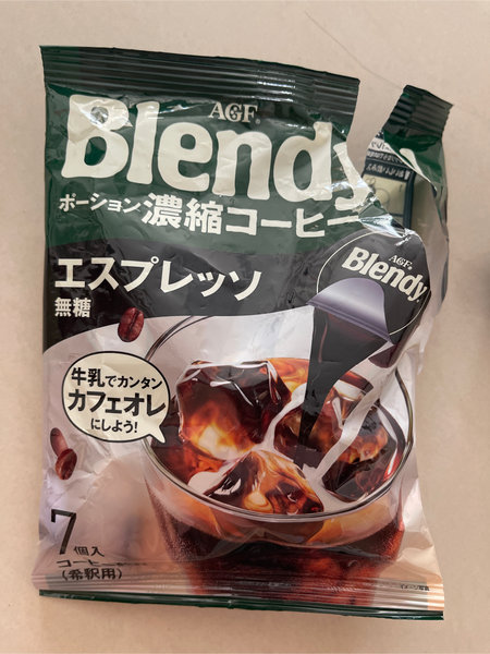 AGF Blendy 浓缩胶囊咖啡特浓无蔗糖味