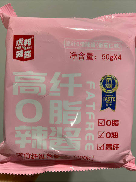 虎邦 高纤0脂辣酱· 番茄口味 50g*4