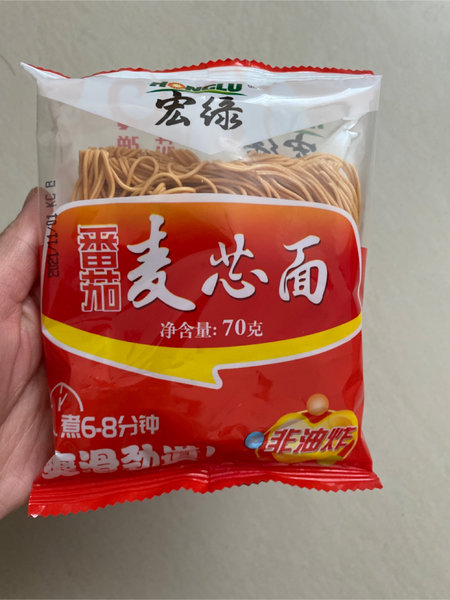 宏绿 牌番茄麦芯面70克