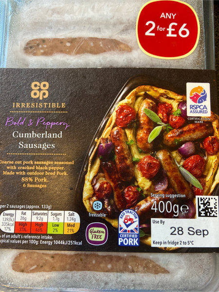 coop CumberlandSausages