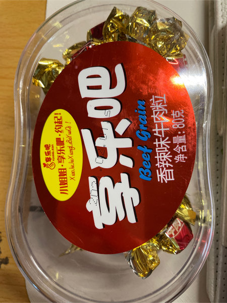 享乐吧 80g香辣味牛肉粒*八字盒